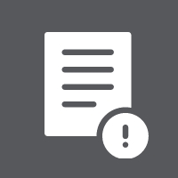 icon mit einem Blatt Papier und einem Ausrufezeichen